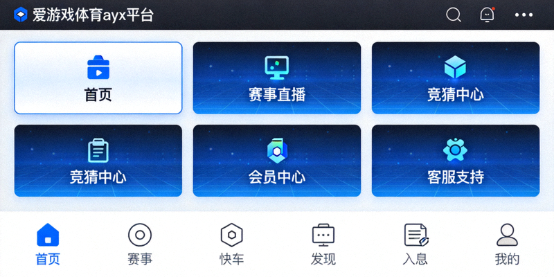 爱游戏体育ayx平台一站式服务界面展示，功能集成清晰